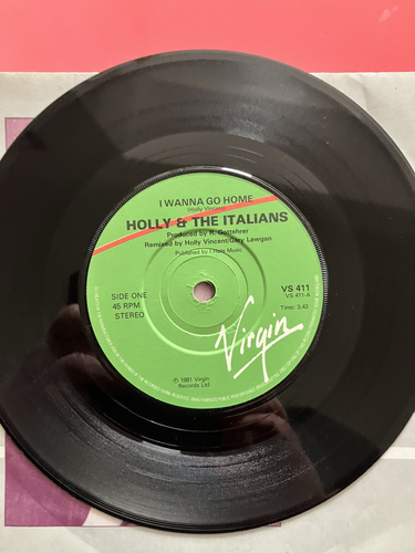 Holly & The Italians - I Wanna Go Home 7" /1981 / Holly Vincent/Bobby Valentino - Picture 3 of 15