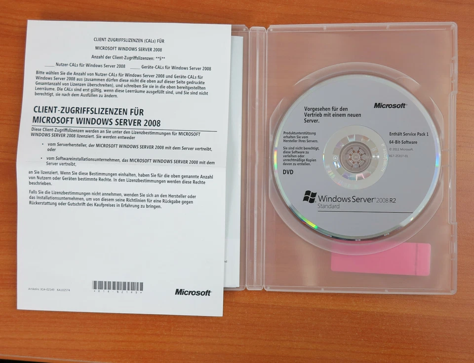 Microsoft Windows Server 2008 R2 Standard inkl. 5 CAL - Deutsch - 64Bit - - Bild 2 von 3