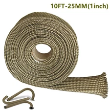 Exhaust Heat Shield Titanium Fiberglass Heat Wrap Wire Shield Sleeve Adjustable