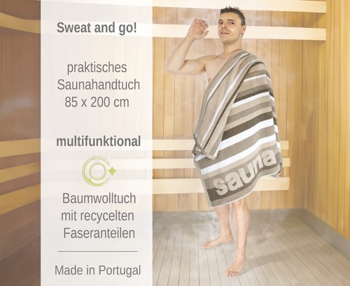 Asciugamano sauna grande XXL telo sauna 100% cotone 85x200 uomo e donna Riga - Foto 15 di 41