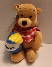 Disney Store "PICNIC POOH" Mini Bean Bag Plush Winnie The Pooh 8" NWT