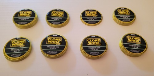 U PICK clone wars METAL COLLECTOR COIN toys-r-us gold 2008 TOPPS star character - Picture 2 of 11