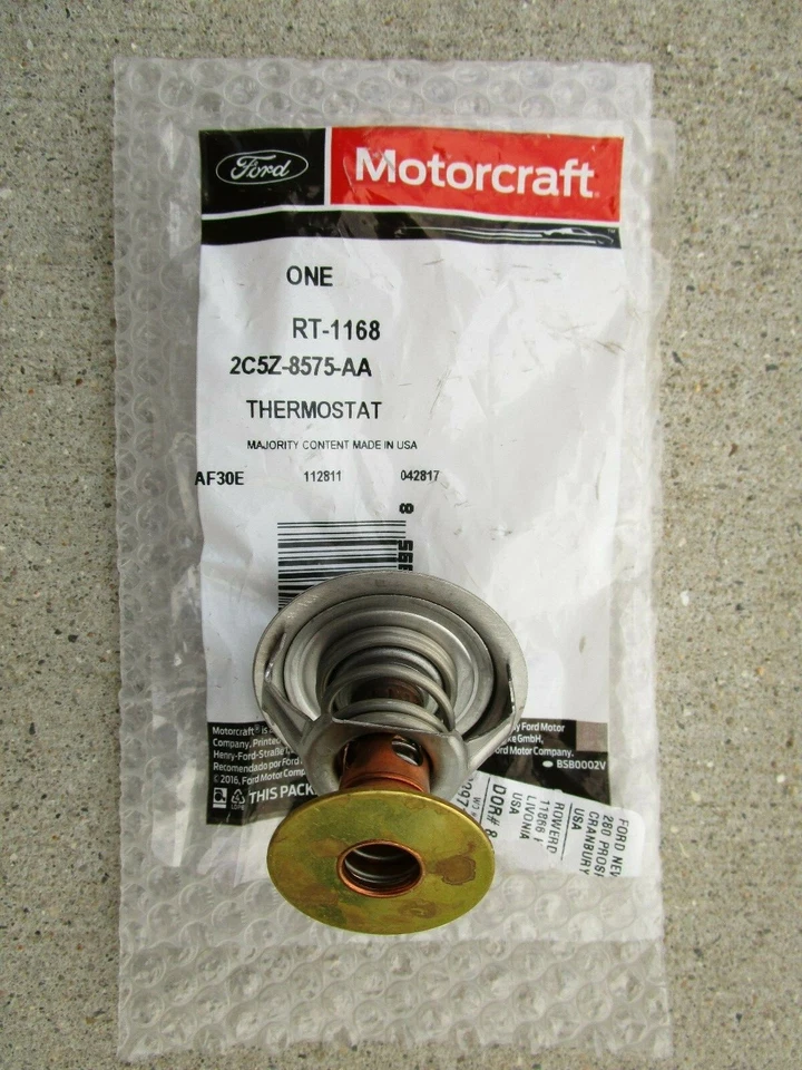 TERMOSTATO REFRIGERANTE MOTOR FORD 2C5Z-8575-AA 2C5Z8575AA MOTORCRAFT RT1168 OEM NUEVO Foto 3 de 4
