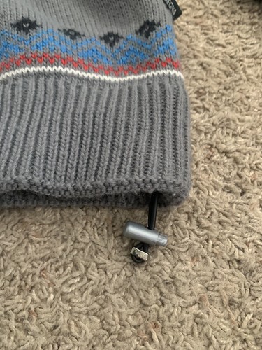 DISEGNA D’Italia Nordic Alpine Sweater—Full Zip, Size L, Fleece Lined Neck, Gray - Picture 4 of 6