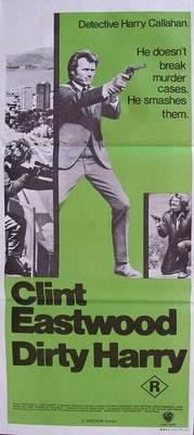 DIRTY HARRY Movie POSTER 14x36 Insert B Clint Eastwood Harry Guardino John Larch