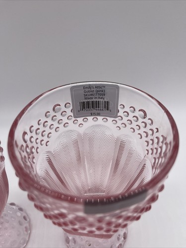 Gorham Crystal - Emily's Attic Pink - Kelche - Neu (2er Set) - Bild 5 von 12