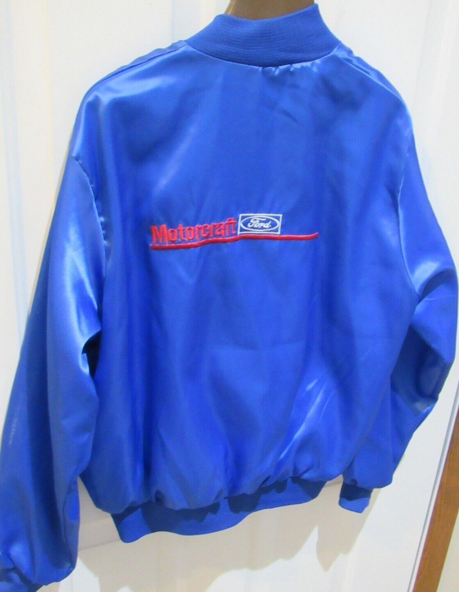 70s ヴィンテージ　ford ジャケット　usa製 フォード　60s fj Vintage 1970's FORD MOTORCRAFT satin style jacket Men's Large Blue