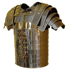 Medieva Roman Lorica Body Armor Brass Trimmed Segmentata Chest Plate Armor