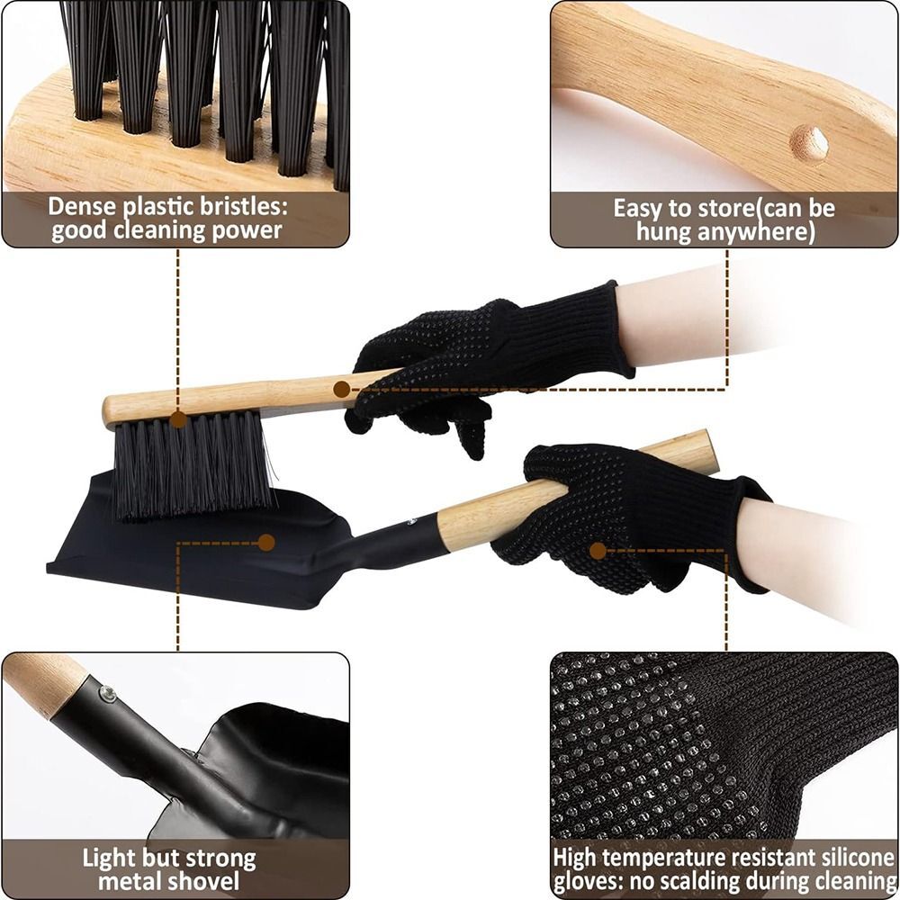 Firepit Tool Fireplace Ash Shovel Fireplace Tools Hearth Tidy Set Home