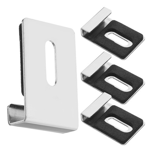 4 Pcs Mounting Holder 4PCS Clips Stainless Steel Mirror Bathroom - Picture 11 of 12