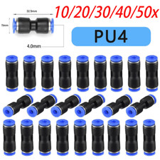 Lots 5/32”(4mm) OD Tube Pneumatic Straight Union Push To Connect Air Fitting
