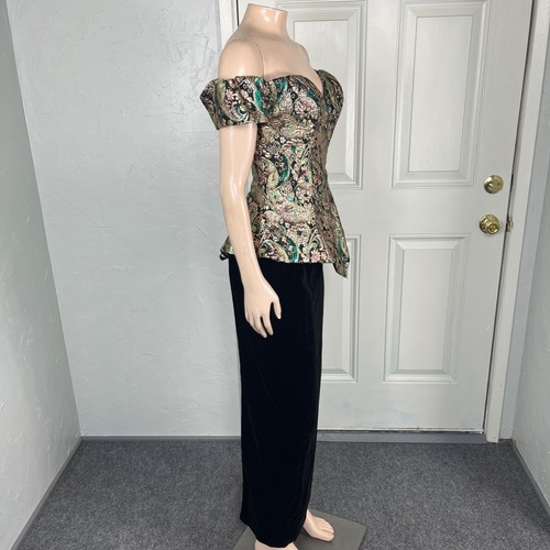 Vintage Dress Women's Party 90's 80s Alyce Designs Metallic Prom Formal OO19 - Picture 6 of 10