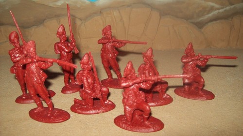Barzso Treasure Chest , Battle of Lexington playset, eight British Grenadiers