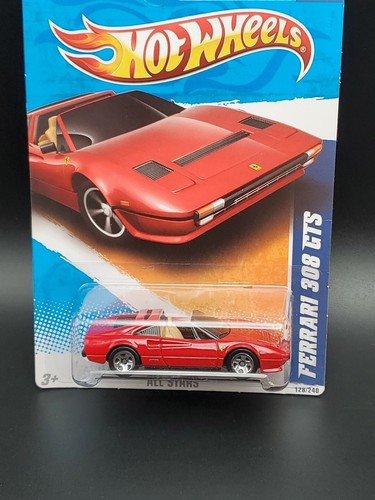 2011 Hot Wheels ALL STARS FERRARI 308 GTS Red 10/10 In Protector - Picture 6 of 10