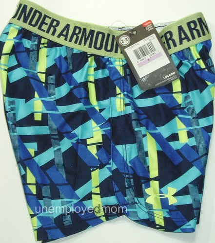 Under Armour Girls Short Athletic Sports Active Wear BTS Gym Cheer PE Blue - Picture 1 of 6