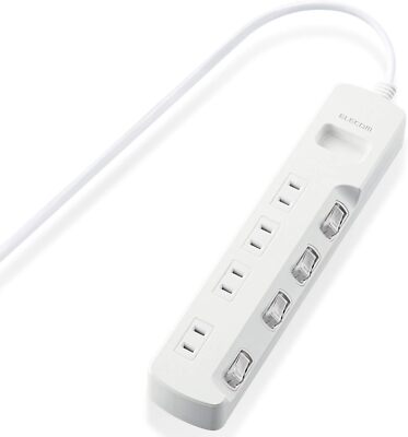 ELECOM Power Tap Individual Switch Energy Saving Dust Prevention Shutter Sw