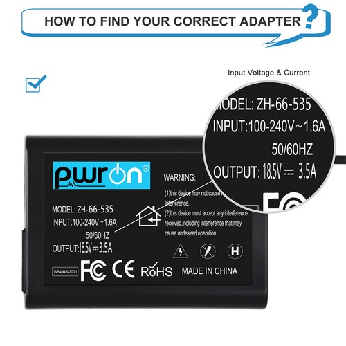 AC Adapter Charger For HP G62-229NR G62-220US G62-144DX G61-511 Power Mains PSU - Picture 4 of 5