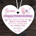 Gran Happy Mother's Day Gift Butterfly Heart Personalised Hanging Ornament