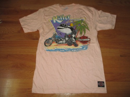 Vintage 1989 HARLEY DAVIDSON MOTOR CYCLES Killer Whale (MED) Shirt DAYTONA BEACH - Picture 3 of 7