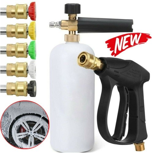 1/4" Snow Foam Lance Cannon Soap Bottle Sprayer for Pressure Washer Gun Car Wash - Picture 1 of 13