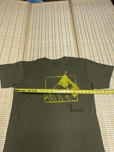 Large Rage Against The Machine Men’s T Shirt RATM Green Raise The Flag NWOT - Picture 4 of 7