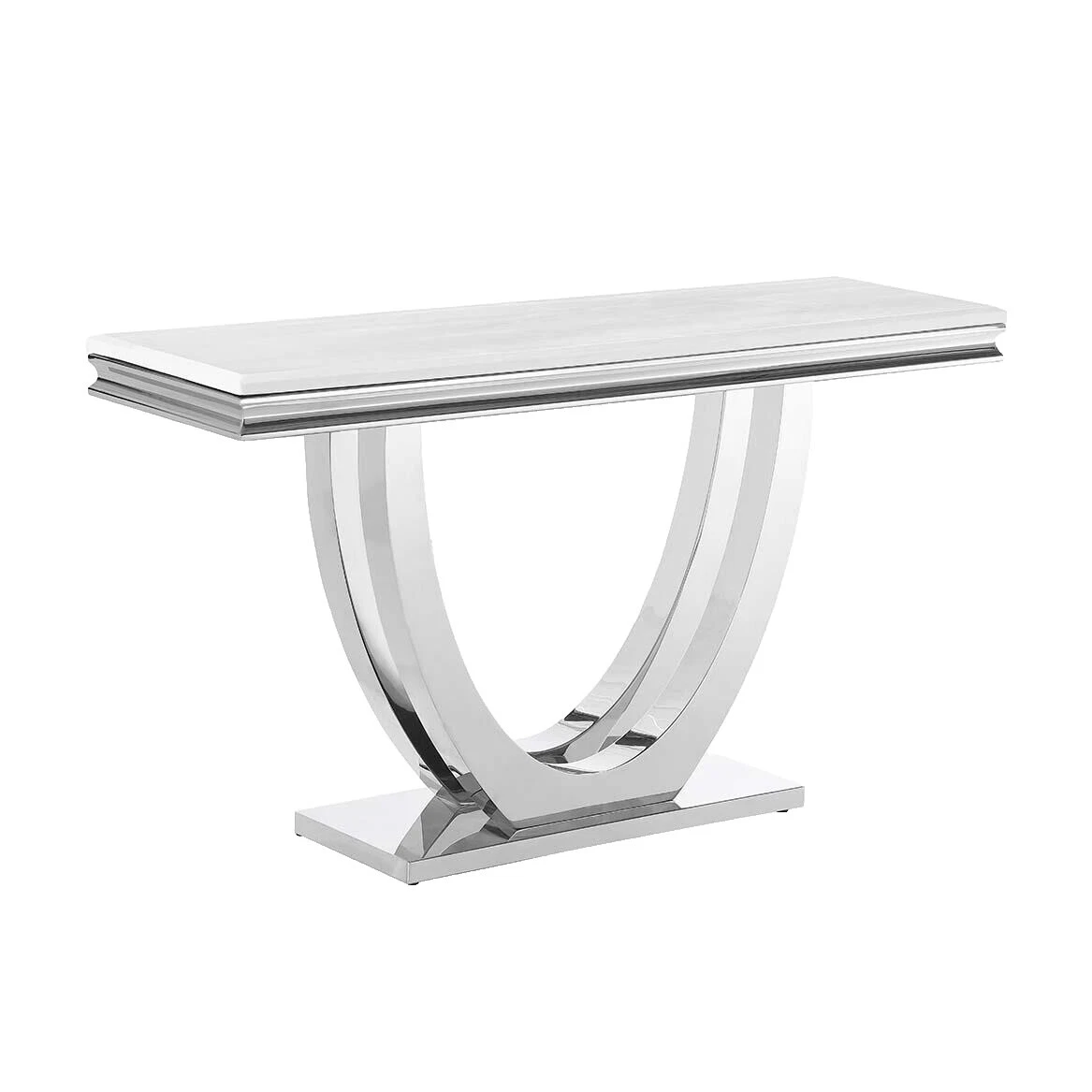 Steel White Console Table Tables