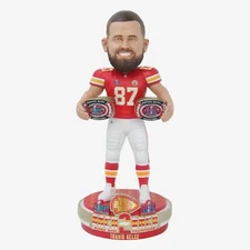 Travis Kelce Kansas City Chiefs Back To Back Super Bowl LVIII Champs Bobblehead