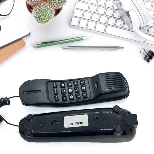 Corded Landline Phone Fixed Telephone with Mute Redial Wall Phone Mini KXT638 - Zdjęcie 2 z 11