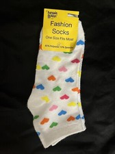 Women's Valentines Day Colorful Heart Fashion Socks NEW WITH TAGS