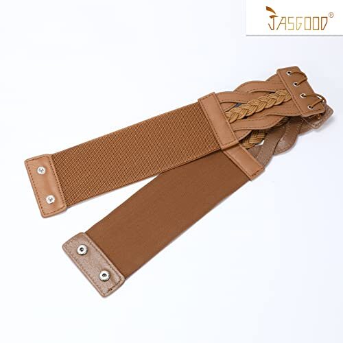 JASGOOD Women Wide Elastic Dress Belt Fashion Stretchy Waist Belt Top - Picture 6 of 12