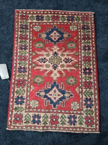 Oriental KAZAK Rug Handmade Weaved Pakistan By The Afghan Hazara People 24X34 - Picture 11 of 13
