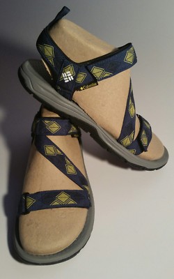 Columbia Wave Train Athletic Water Sandal Blue/Yellow Men display picture 1
