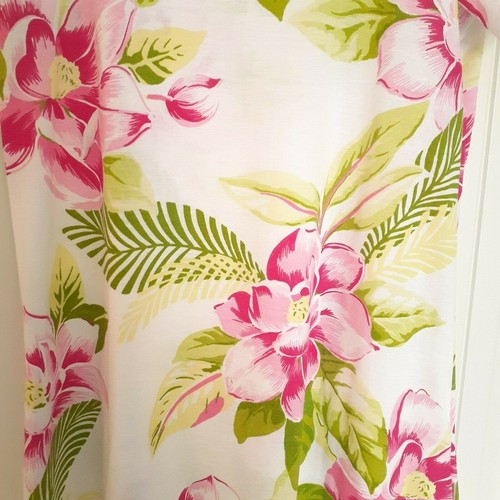 Reformation Tropical Floral Short Sleeve Tee White Pink Green Size Small - Picture 4 of 5