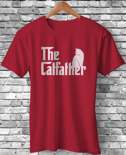 The Catfather Daddy Cat Dad Fathers Day Funny Gift T-Shirt Godfather Meme Lover - Picture 5 of 5