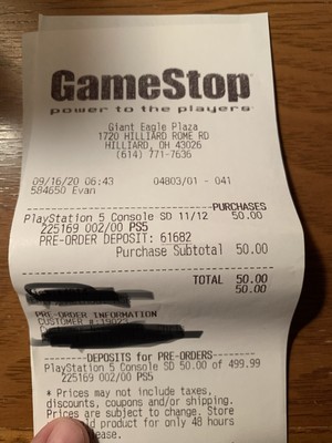 Playstation 5 - PS5 **Confirmed Pre-order** GameStop [Disc ...