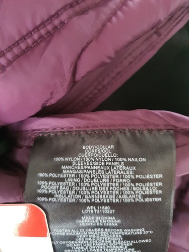 32 Degrees Heat Ladies Lightweight Mixed Media Jacket Size M Purple/Black - Picture 9 of 9