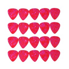 Lots of 100 pcs 0.71mm Medium Celluloid Guitar Picks Plectrums Blank Pearl Pink