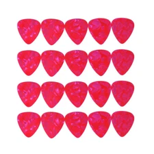 Lots of 100 pcs 0.71mm Medium Celluloid Guitar Picks Plectrums Blank Pearl Pink