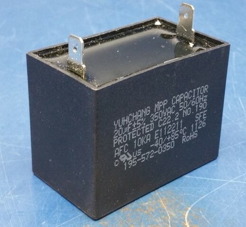 Yuhchang 20 uF ±5 % 350 VAC 50/60 Hz MPP Kondensator 195-572-0350 - Bild 2 von 4