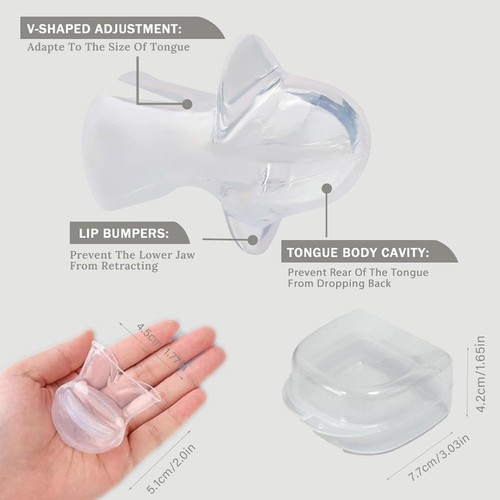 Anti Snoring Tongue Device Sleep Apnea Aid Stop Snore Sleeve Aone Silicone 1/2/4 - Picture 2 of 7