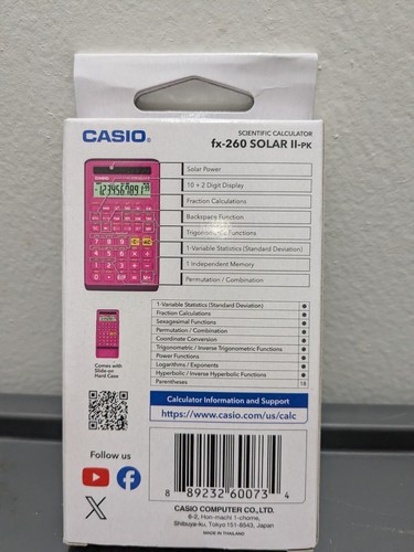 Casio Scientific Calculator - fx-260 Solar II-PK - Picture 2 of 4