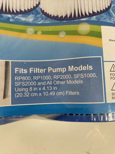 Swimming Pool Filter 2-Pack TYPE A or C Universal Filter Cartridge Water Pump - Picture 6 of 9