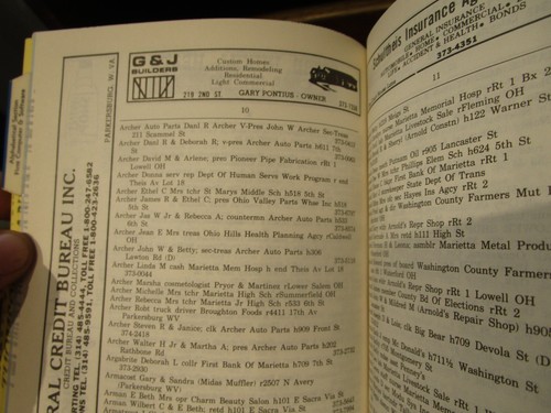 1986 Marietta Ohio City Directory Book Names Business Address Phone White pages - Imagen 8 de 10