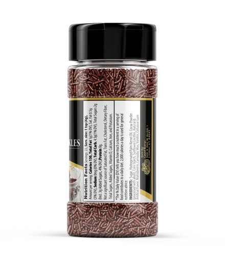 Chocolate Sprinkles 3.2 oz Decorative Cakes & Cupcakes - Picture 2 of 6