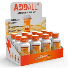 Addall XR Orange Drink Shots 12 Pack  EXPIRED 2/2025