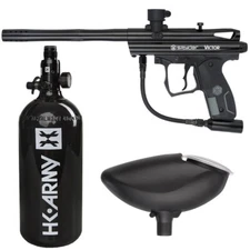 Kingman Spyder Victor Entry Paintball Gun Package Kit - (Gloss Black)