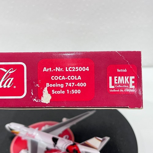 herpa 1/500 Boeing 747-400 Coca-Cola Diecast model airplane LC25004 - Picture 12 of 18