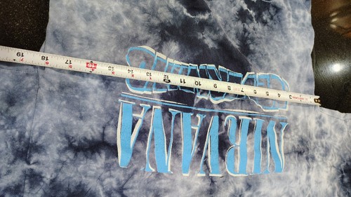 Hombre Azul Nirvana Never Mind Tye Dye Camiseta Talla Mediana - Imagen 3 de 5