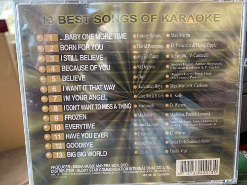 SUPER HI-LITE KARAOKE TOP 2000 VOL 1 VCD HVD-4001 13 MEJORES CANCIONES DE KARAOKE - Imagen 2 de 2