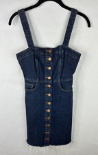 Madewell Womens Dress 00 Straight Dress Sleeveless Pockets Button Front